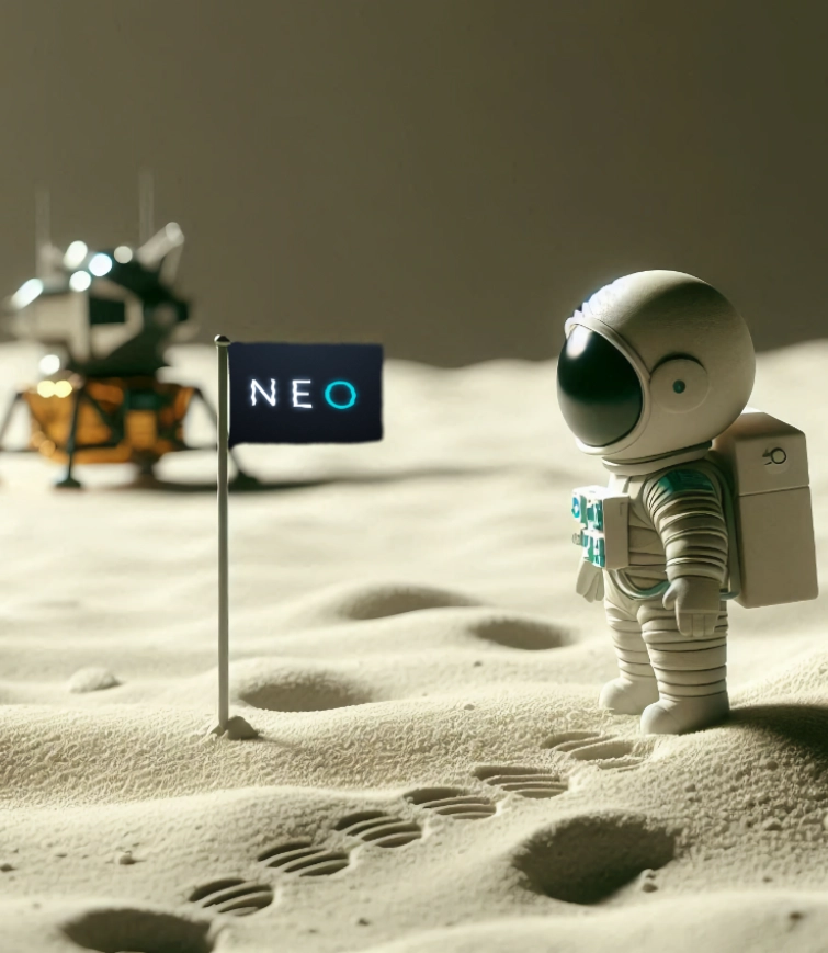 Astronauta Neo en la luna